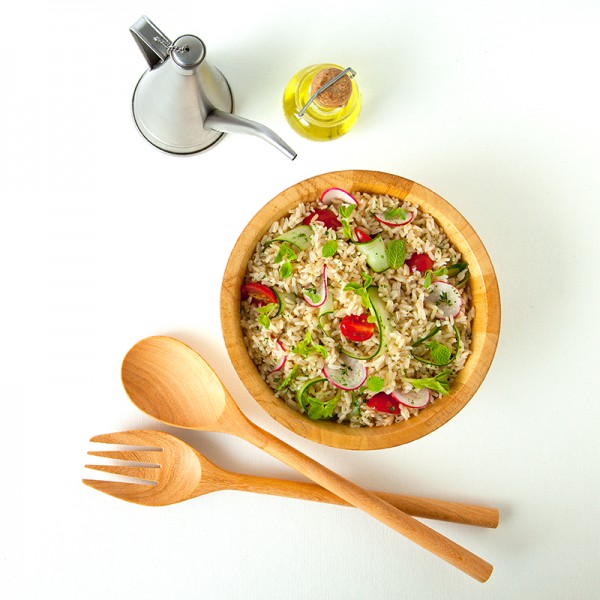 Mediterranean Germinated Brown Rice Salad